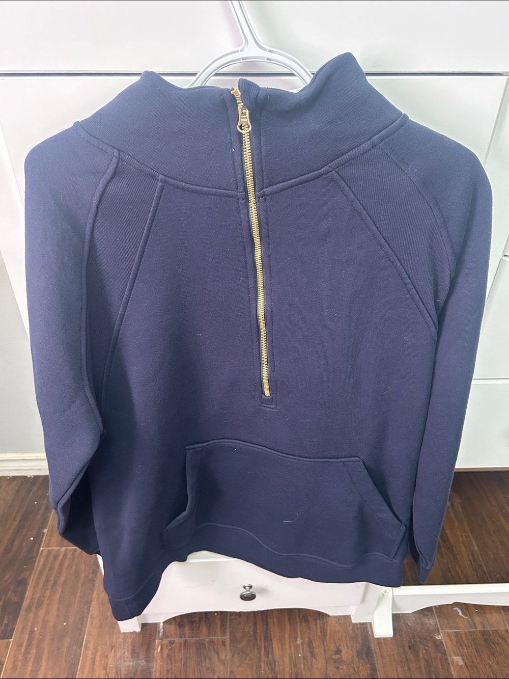 Classic Navy Half-Zip Pullover Sweater